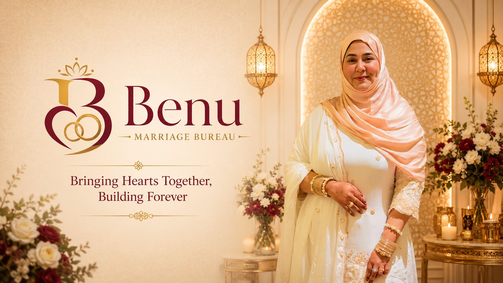 Benu Marriage Bureau elegant landing section